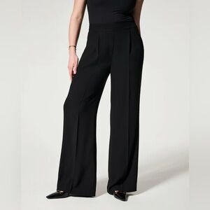 SPANX Carefree Crepe Pleated Trouser L black